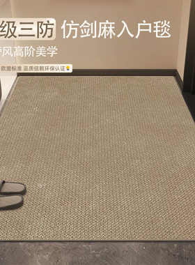 新款轻奢客厅地毯棉麻三防圈绒耐脏易打理玄关走廊印花地毯可水洗