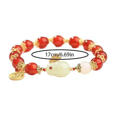 1pc Huan Beauty Jade Rabbit Bracelet Girl Rich Rabbit Small