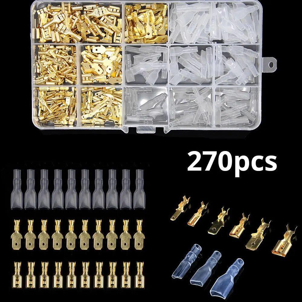 Box Insulated Male Female Wire Connector 2.8/4.8/6.3mm Elect - 实物图