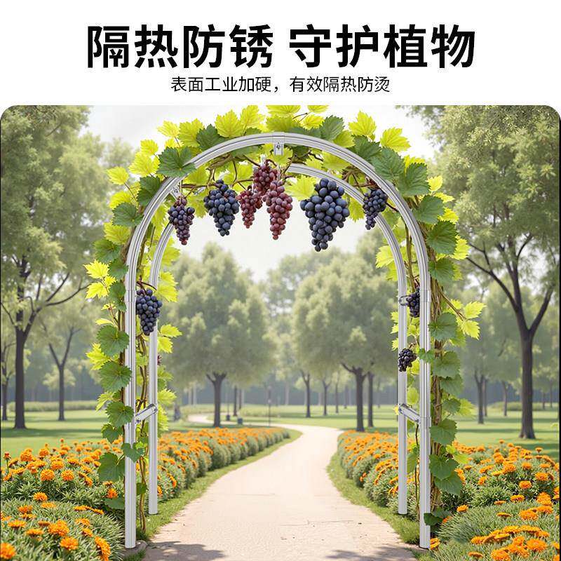 加粗25管径锌管拱门花紫架花藤架子花园架YAY户外葡萄镀架月季爬