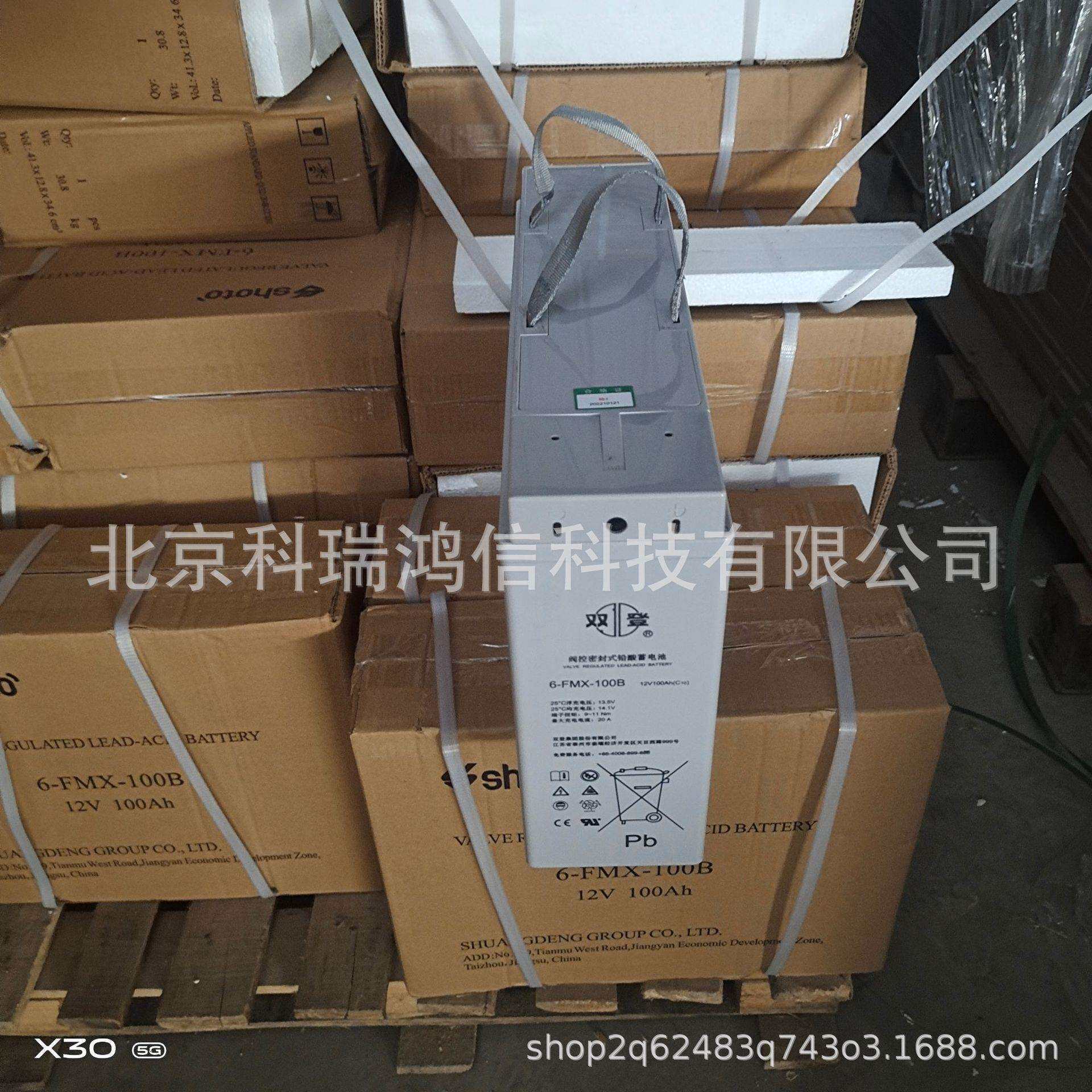 双登6-FMX-100B 铅酸蓄电池组12V100AH通信免维护型狭长蓄电池