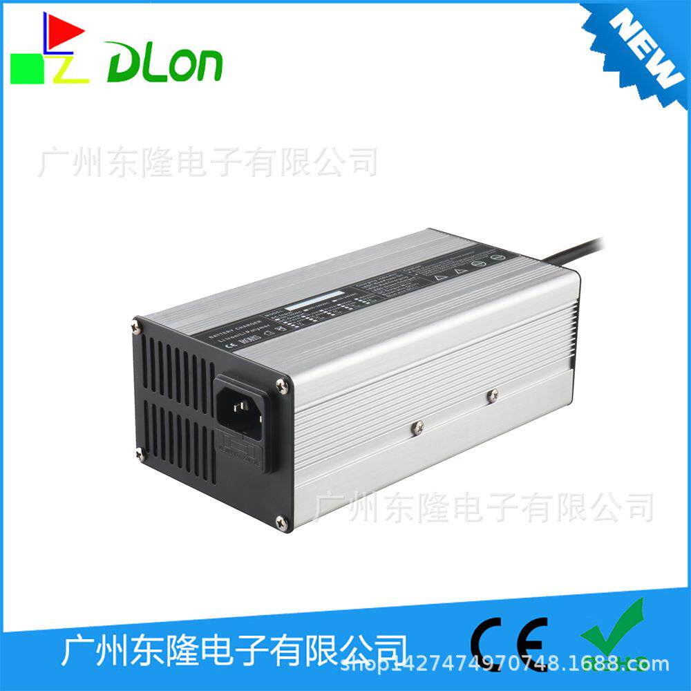 24V12A充电器24V铅酸电池智能充电器输出27.6V带开关带风扇带数显