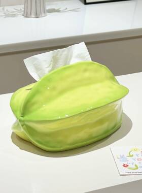 杨桃纸巾盒客厅可爱摆件家居装饰高级感卫生纸盒子桌面餐巾纸收纳