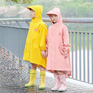 相约一生儿童雨衣男童女孩小学生上学专用带书包位中大童13岁雨披