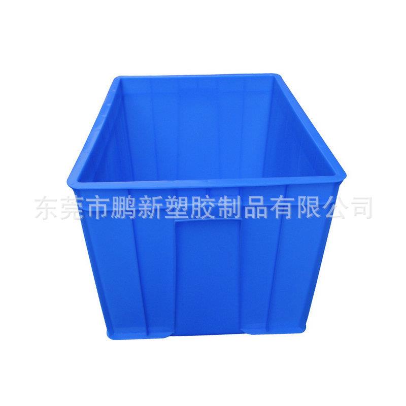 堆砌红色不良品物料塑料周转箱方形运输叠套工具箱仓库防爆储存箱