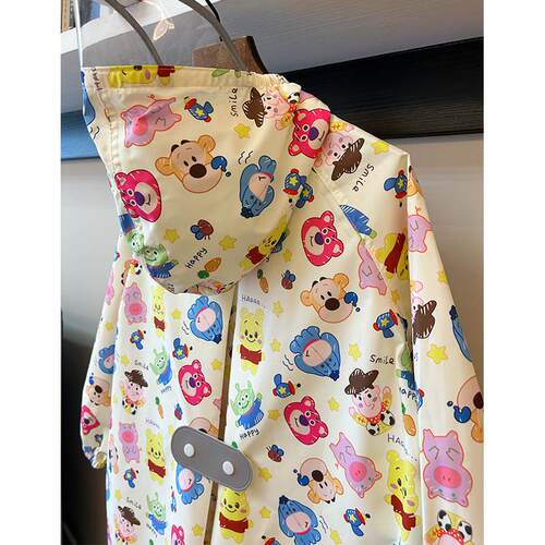 新2025日系速干 干透气儿童雨衣防暴雨男女幼儿园防水雨披学生书