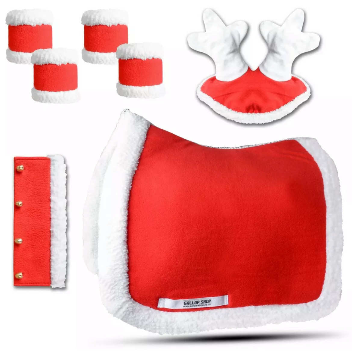 工厂冬季绒马术马泡泡用品保暖马腿套新年现货圣诞节绑腿绑腿马护