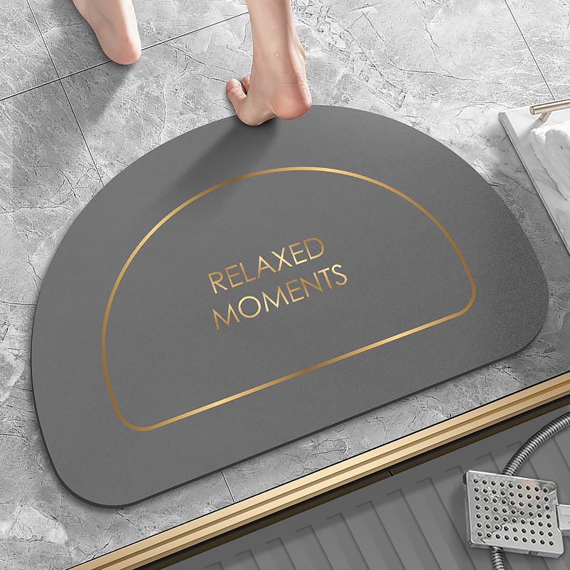 高级感硅藻泥地垫耐脏易打理脚垫吸水速干浴室地垫厕所门口防滑垫