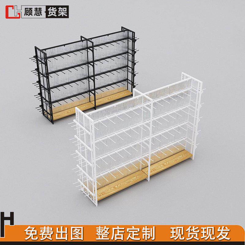 3元店货架中岛展示柜袜子柜手机挂件货架挂摆挂钩饰品可调节货架