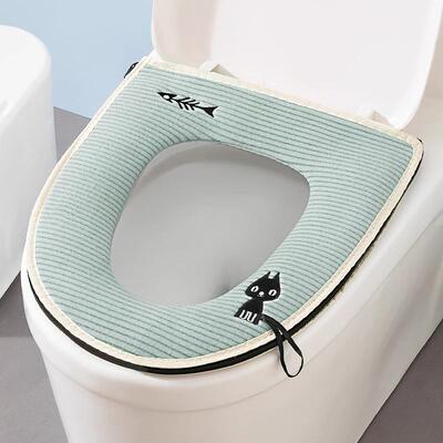 Washable Thickened Toilet Seat Cover for Autumn and Winter,