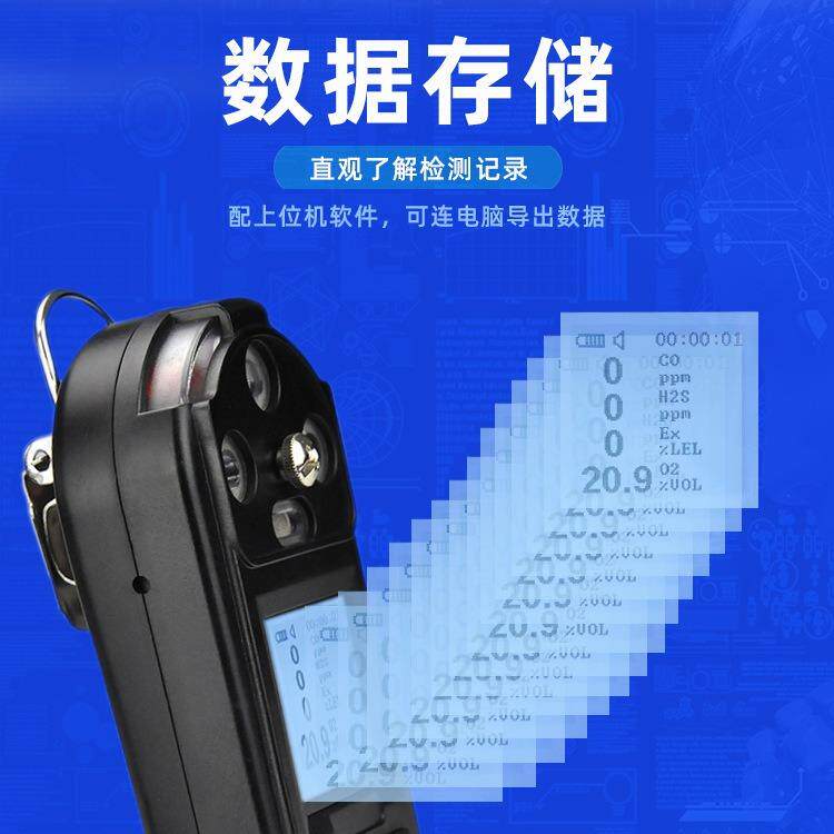便携式气体检测报警仪多种可燃有毒有害气体化学品浓度检测报警器