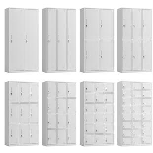 0002钢制更衣柜柜员工储物带工厂宿舍更衣柜皮锁铁存放收纳柜