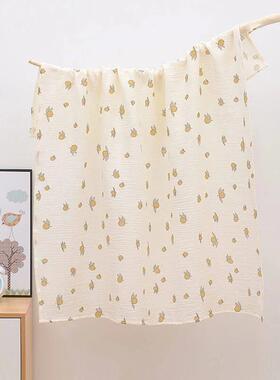 Ins Baby Blanket Muslin Swaddle 2 Layer Cotton Receive Blank