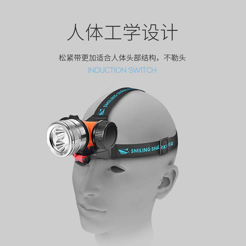 潜水头灯防水强光充电夜潜超亮专业进口水下专用手电筒头戴式深潜