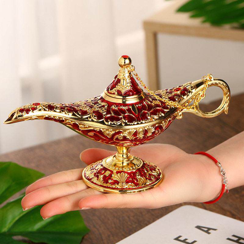 阿拉丁神灯金属工艺品装饰品香薰灯覆古俄罗斯切割许愿灯桌面装饰