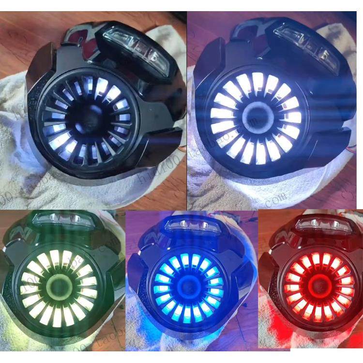 奔达燎LFC700大灯改装天使眼日行灯进气口LED总成摩托幻彩车灯APP