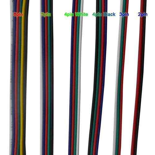 5~100 meters 2pin 3pin 4pin 5Pin 6pin 22 AWG Extension Elect