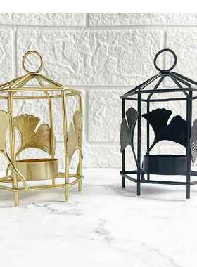 厂家直销铁艺迷你六角风灯铁艺烛台欧洲风古典铁艺摆件浪漫时光定