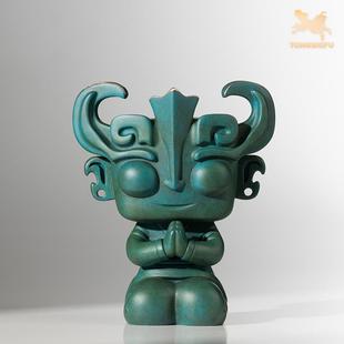 铜师傅 青铜摆件《三星堆青铜祈福》家居 饰品工艺品桌面装饰礼品