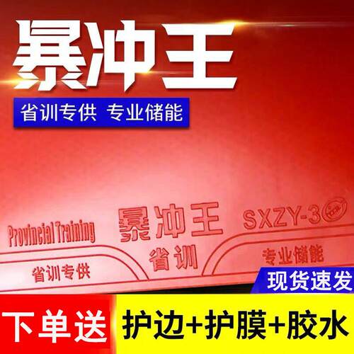 包邮省训暴冲王弧圈快攻粘性内能反胶乒乓球拍套胶爆冲王胶皮正品