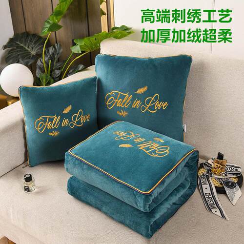 新款抱枕被子两用二合一毯子车用靠垫午休枕头空调被礼品