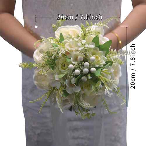 111永恒天使 手捧花新娘婚礼结婚领证仿真花束婚纱拍照道具手捧花