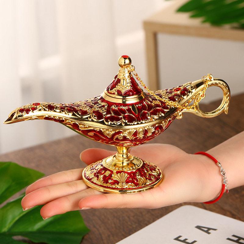 阿拉丁神灯金属工艺品摆饰香薰灯复古俄罗斯镂空许愿灯桌面摆件