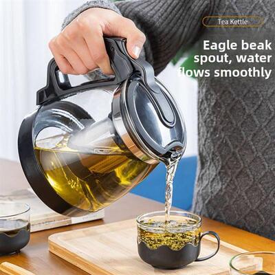 Hear Resistant Glass Teapot Cup with Stainless Steel Infuser