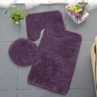 U-Shaped Toilet Mat Set Anti-Oil and Water Stains Floor Mat