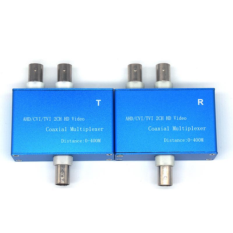 AHDCVITVI1080P高清视频二路复用器 同轴高清扩充器叠加器