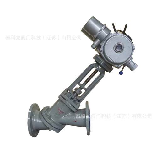 电动Y型高压浆料阀SJS945Y-100C铸钢WCB材质法兰连接