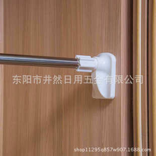 脚板强力承重浴帘杆免打孔伸缩杆晾衣杆浴室衣柜撑杆