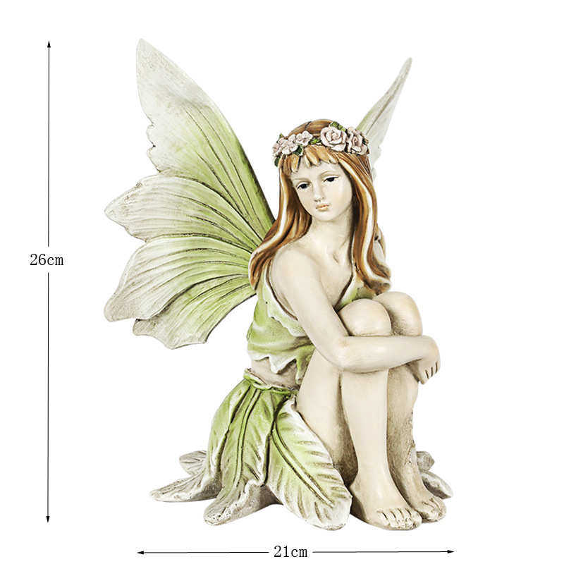 仙子雕像花园装饰欧式家居摆设树脂少女花创意庭院别墅工艺品摆件