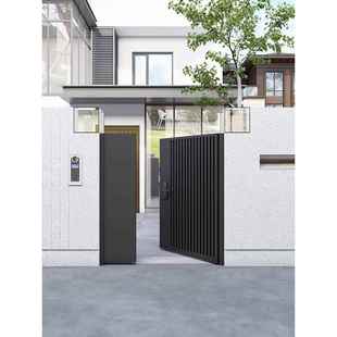 佳兴铝合金庭院大门农村自建房院子户外铁门别墅电动平移格栅栏门