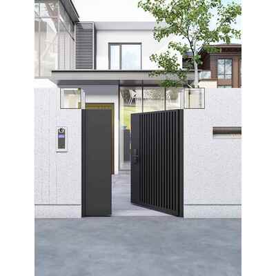 佳兴铝合金庭院大门农村自建房院子户外铁门别墅电动平移格栅栏门