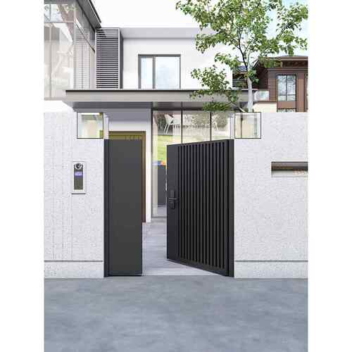 佳兴铝合金庭院大门农村自建房院子户外铁门别墅电动平移格栅栏门