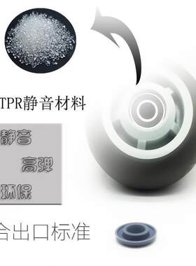 4寸5寸6寸8寸重型静音橡胶工业脚轮手推车用万向轮子转向轱辘角轮