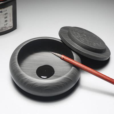 高档非遗安歙砚石 火锅砚4寸5寸6寸8寸精工墨海 龙徽尾山老坑水波