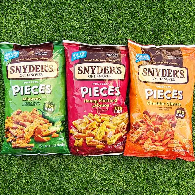 椒盐脆饼干奶酪面包片酥片酸辣味面包脆块SNYDERS PRETZEL PIECES