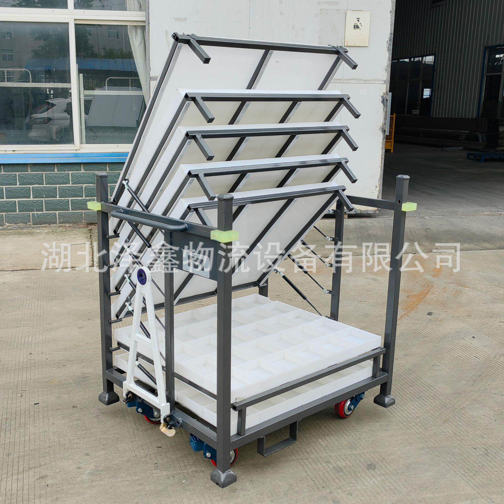 带脱钩非标汽车工位器具带牵引器可定钢制物料货物架汽配货架