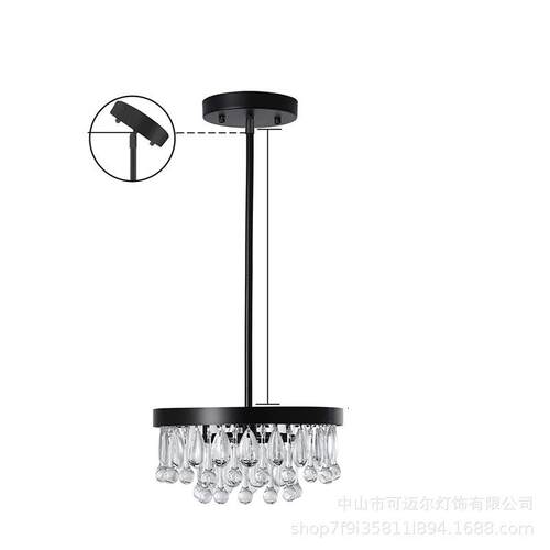 水滴X-8022晶顶灯水创吊灯轻奢意餐厅走廊现代简约卧室吊灯亚马吸
