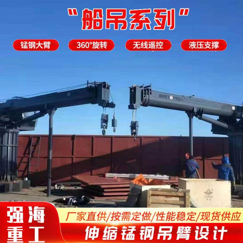 船用吊机码头用船吊渔船捕捞用船吊码头用伸缩臂克令吊厂家 - 实物图