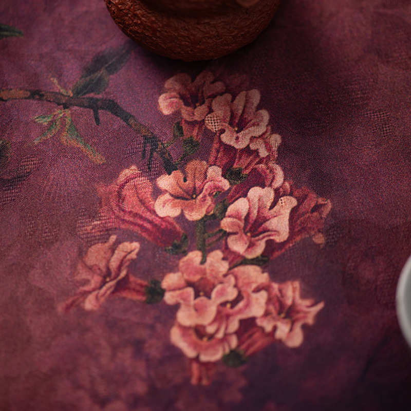 双面圆形云纱茶席干泡茶垫隔热垫小茶席垫茶桌布茶具配件新品