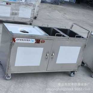 双层不锈钢加厚收餐车垃圾收残车酒店食堂学校收碗车