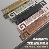 扶哑黑色中式 手璃门仿古铜拉酒店包厢双门拉门品顿把手玻可定制手