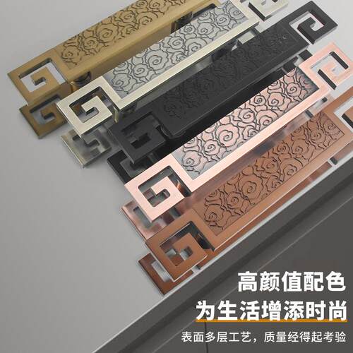 新璃中木式把大门拉手仿古铜手KTV玻门把仿古铜拉手双开门门扶手