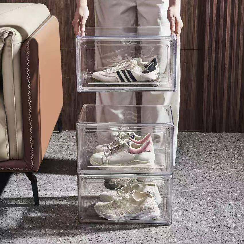 亚克力鞋盒收纳盒透明鞋子鞋柜收纳神器磁吸宿舍家用展示收藏鞋架,收纳整理,鞋盒,淘宝优惠券,粉丝福利购,淘宝优惠卷