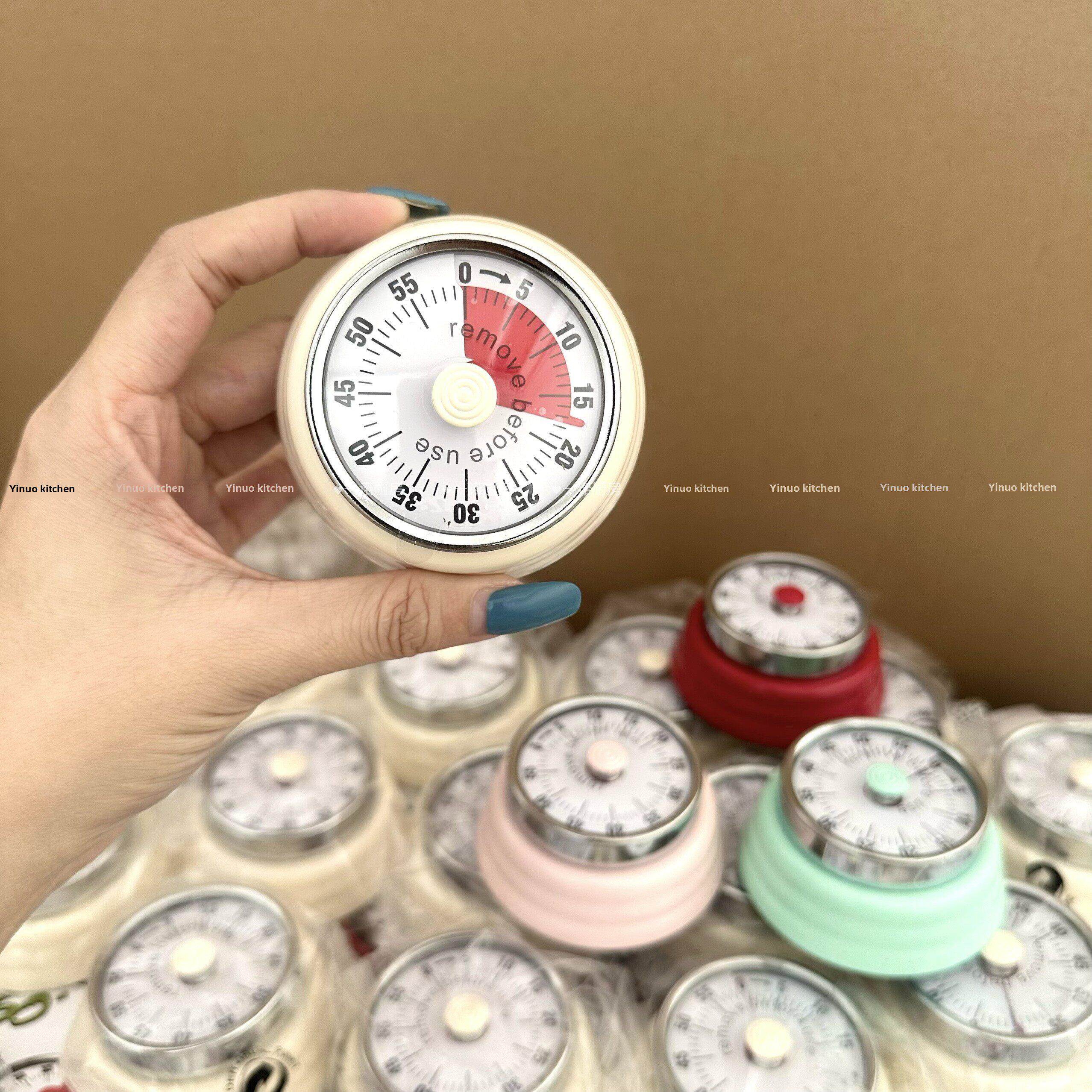 一诺厨房机械计时器可磁吸儿童时间管理学生学习提醒器闹钟定时器