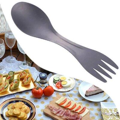 2 in 1 Titanium Spork Integrated Spork Multifunctional