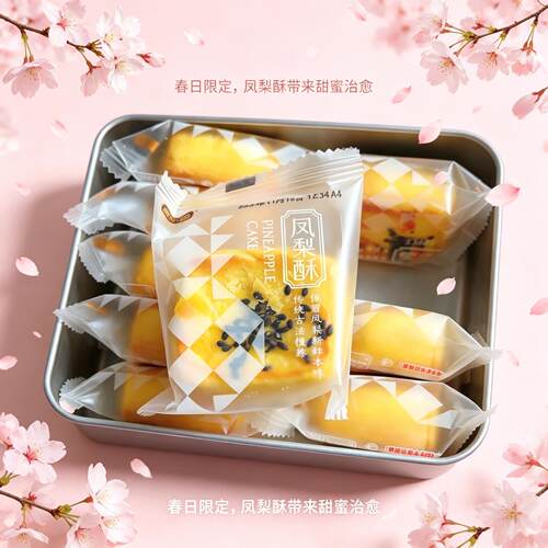 麦乐森凤梨酥厦门特产铁盒装凤梨酥传统台式风味下午茶点心伴手礼